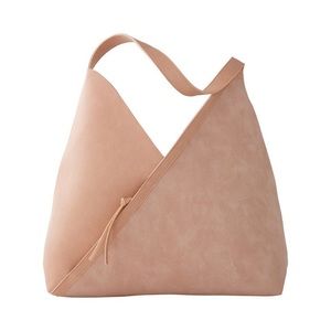 Vegan Leather and Suede Blush Pink Large Tote Bag